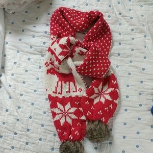 Knit winter scarf